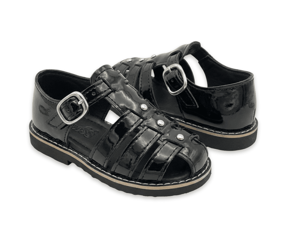 Sandalias Dodo Pellet Charol - Negro