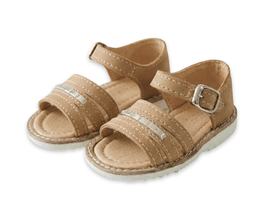 Sandalias Semi Abiertas Diplo Square - Marrón