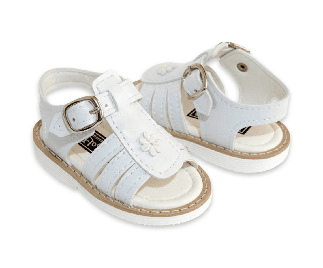 Sandalias Abiertas Dodo Flower - Blanco